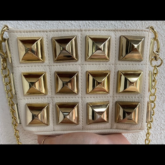 Betsey Johnson Handbags - Betsy Johnson White Leather Crossbody/Clutch Bag